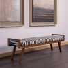 Černobílá dřevěná lavice Valo 157 cm -fv-interier-25