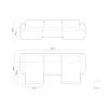 Zelená sametová rozkládací pohovka do U Kora 362 cm