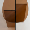Hnědý skleněný odkládací stolek LINEA 40 x 30 cm -fv-interier-25