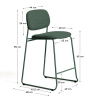 Zelená barová židle Kave Home Meli 65 cm