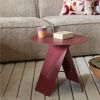 Třešňově červený kovový odkládací stolek FOLDY 46 cm -fv-interier-25