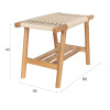 Přírodní dubová stolička KINTARO 43 cm