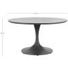 Šedý zahradní stůl Bizzotto Arnold Ø 120 cm s keramickou deskou