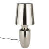 Stříbrná kovová stolní lampa CLASSY