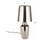 Stříbrná kovová stolní lampa CLASSY