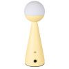Žlutá kovová dobíjecí stolní LED lampa BELLO
