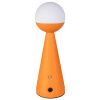 Oranžová kovová dobíjecí stolní LED lampa BELLO