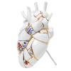 Bílá porcelánová váza Love in Bloom Kintsugi 25 cm