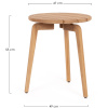 Dřevěný zahradní stolek Bizzotto Tamires ⌀47 cm