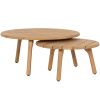 Set dvou dřevných zahradních stolků Bizzotto Garita 60/80 cm