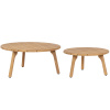 Set dvou dřevných zahradních stolků Bizzotto Garita 60/80 cm