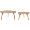Set dvou dřevných zahradních stolků Bizzotto Garita 60/80 cm