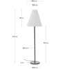 Hnědá kovová stojací lampa Kave Home Navat 160 cm