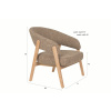 Hnědé čalouněné lounge křeslo BRIGHT -fv-interier-25