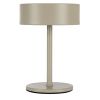Béžová kovová nabíjecí stolní LED lampa MINI