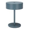 Modrá kovová nabíjecí stolní LED lampa MINI