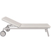 Šedé hliníkové zahradní lehátko Bizzotto Jalisco