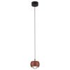 Hnědé závěsné LED světlo Nova Luce Conga 10 cm