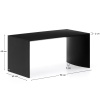 Černý konferenční stolek Kave Home Litto 90 x 45 cm