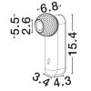 Bílé kovové nástěnné LED světlo Nova Luce Notic
