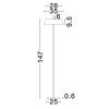 Bílá kovová stojací LED lampa Nova Luce Velio 147 cm