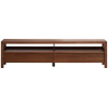 Hnědý dřevěný TV stolek Kave Home Norani 200 x 40 cm