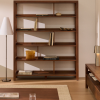 Hnědý dřevěný regál Kave Home Norani 185 x 150 cm -fv-interier-25