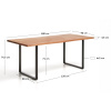 Dřevěný jídelní stůl Kave Home Uxue 180 x 90 cm