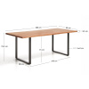 Dřevěný jídelní stůl Kave Home Uxue 200 x 90 cm