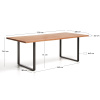 Dřevěný jídelní stůl Kave Home Uxue 220 x 100 cm