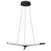 Černé kovové závěsné LED světlo Nova Luce Nue 70 cm