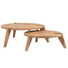 Set dvou dřevěných zahradních stolků Bizzotto Camden 80/100 cm