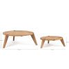Set dvou dřevěných zahradních stolků Bizzotto Camden 80/100 cm