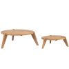 Set dvou dřevěných zahradních stolků Bizzotto Camden 80/100 cm
