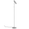Stříbrná kovová stojací lampa Aris 150 cm