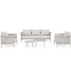 Světle šedý zahradní set stolků Bizzotto Aminta 60/80 cm