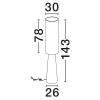 Bílá stojací lampa Nova Luce Nebia 143 cm