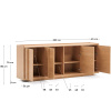 Dubová komoda Kave Home Onix 200 x 45 cm