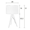 Bílá stolní lampa ZUIVER TRIPOD