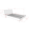 Dubová postel Vipack Forrest 140 x 200 cm