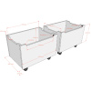 Set dvou bílých dřevěných boxů Vipack Forrest 40 x 57 cm