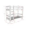 Dřevěná dvoupatrová postel Vipack Forrest 90 x 200 cm