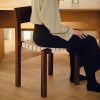 Hnědá dřevěná jídelní židle Toli s výpletem -fv-interier-25