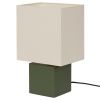 Zelená dřevěná stolní lampa Zam