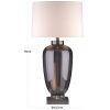 Hnědá skleněná stolní lampa Richmond Monsoe 78 cm