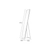 Černé kovové stojací zrcadlo Stand 147,5 cm