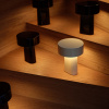 Béžovošedá plastová nabíjecí stolní LED lampa Oblong -fv-interier-25