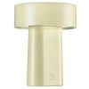 Světle žlutá plastová nabíjecí stolní LED lampa Oblong