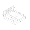 Dubová postel Vipack Olive s čelem 180 x 200 cm