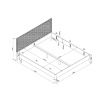 Dubová postel Vipack Olive 180 x 200 cm s vyplétaným čelem